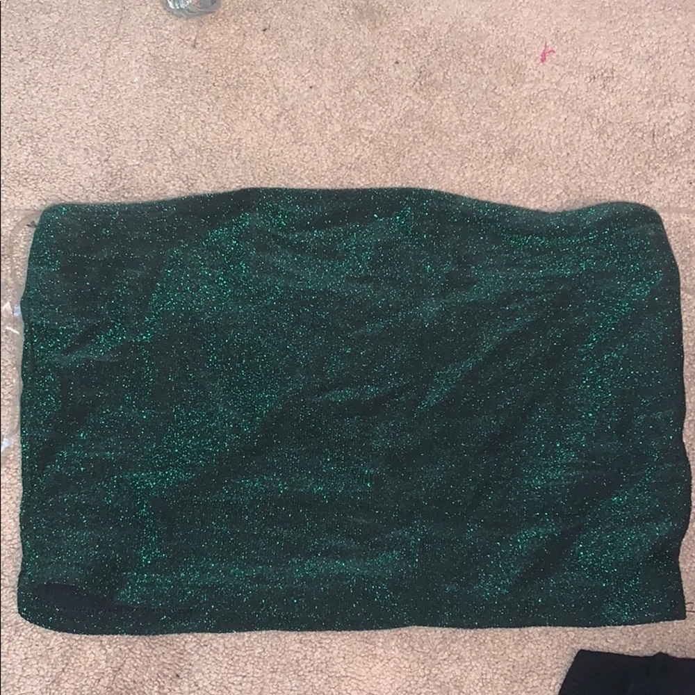 PacSun LA Hearts Glitter Tube Top